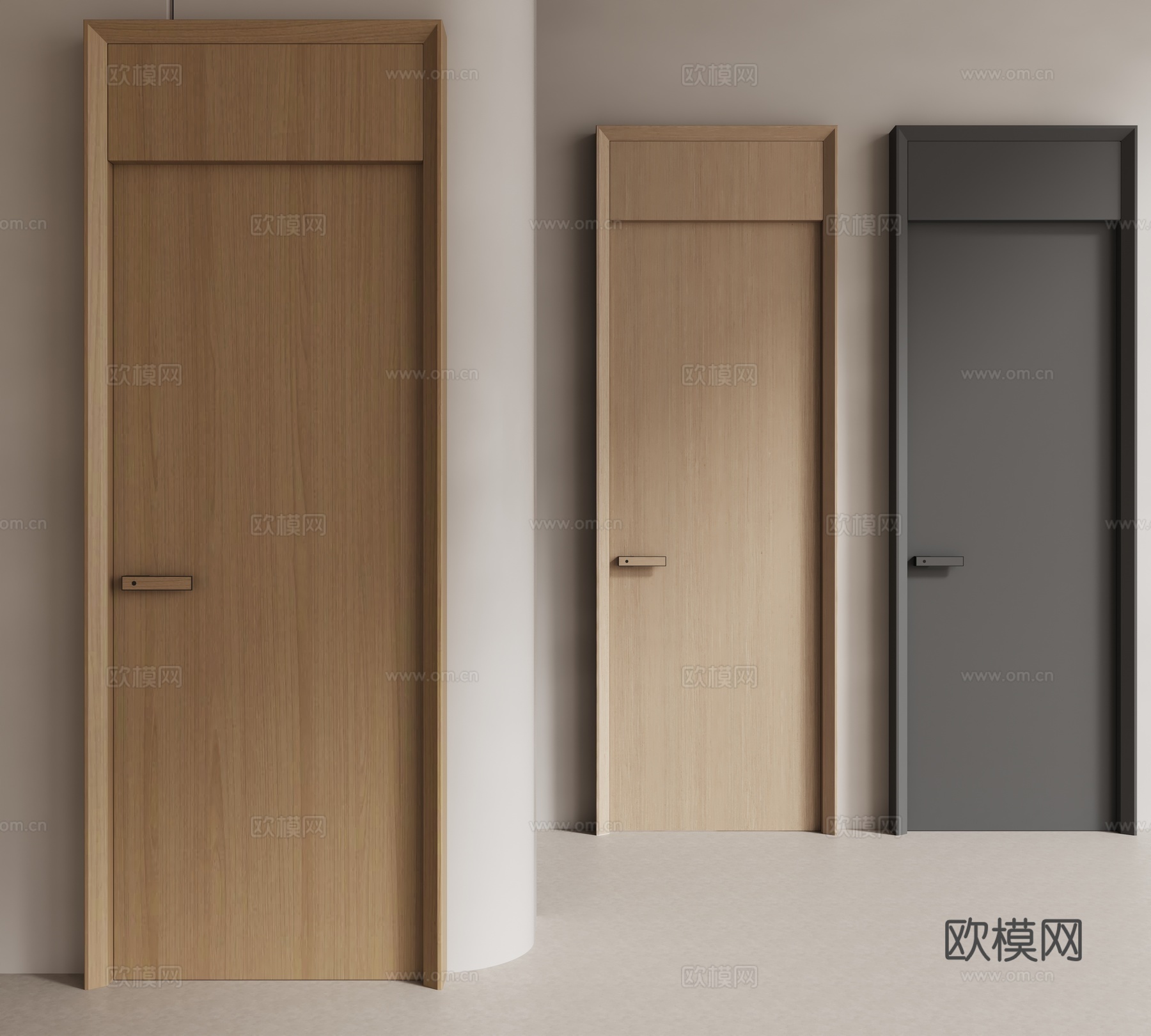 现代单开门组合su模型