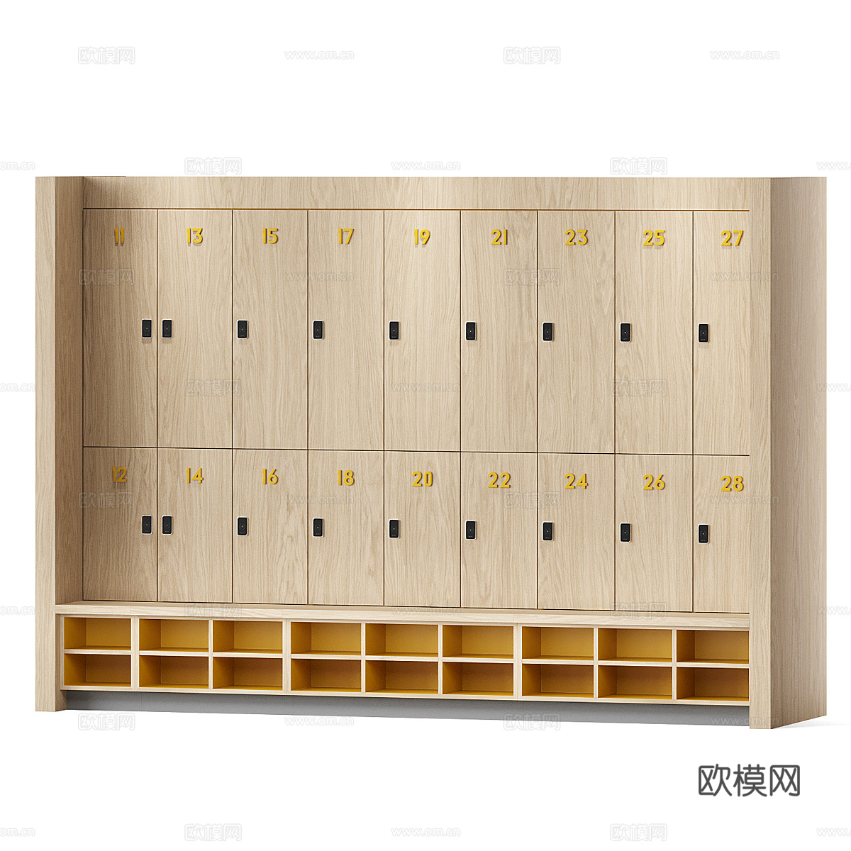 现代极简储物柜3d模型