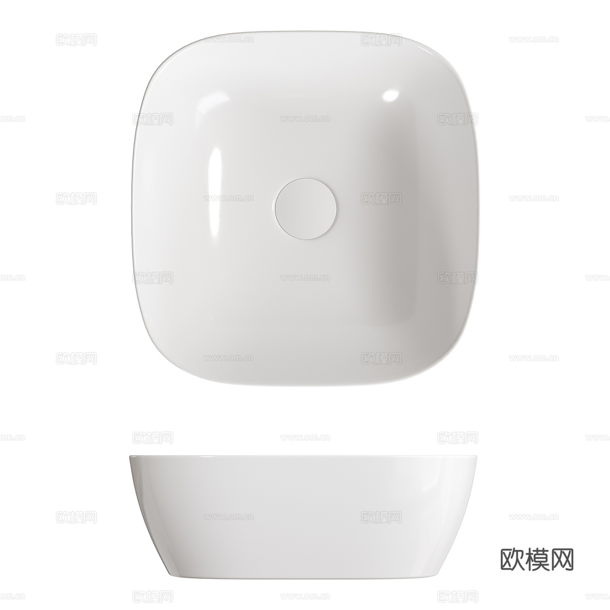 现代陶瓷台盆3d模型