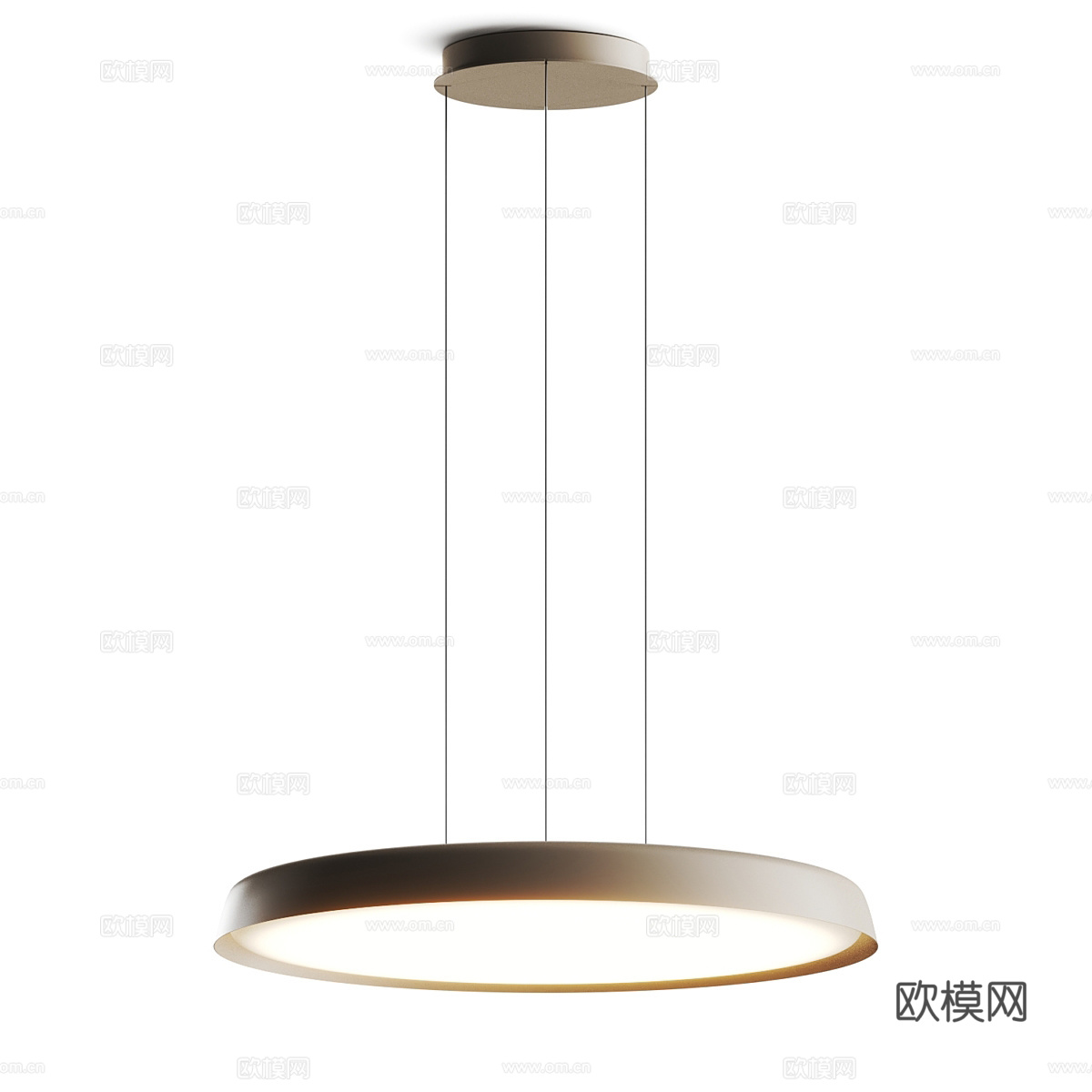 现代意式极简圆盘装饰吊灯3d模型