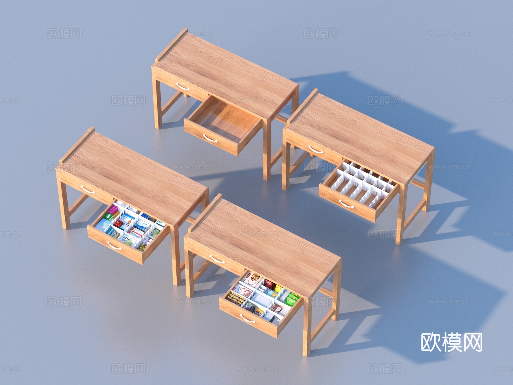 桌子 书桌 办公桌 家具3d模型