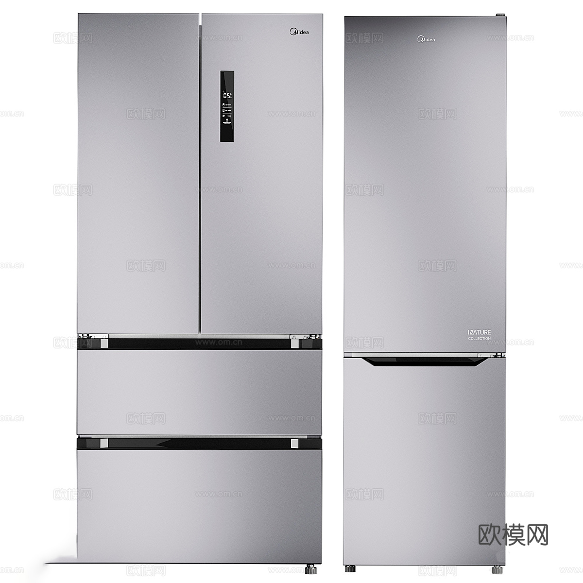 美的冰箱3d模型