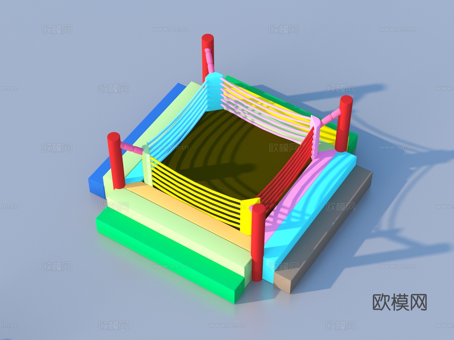 卡通玩具 儿童乐园转转乐 旋转木马3d模型