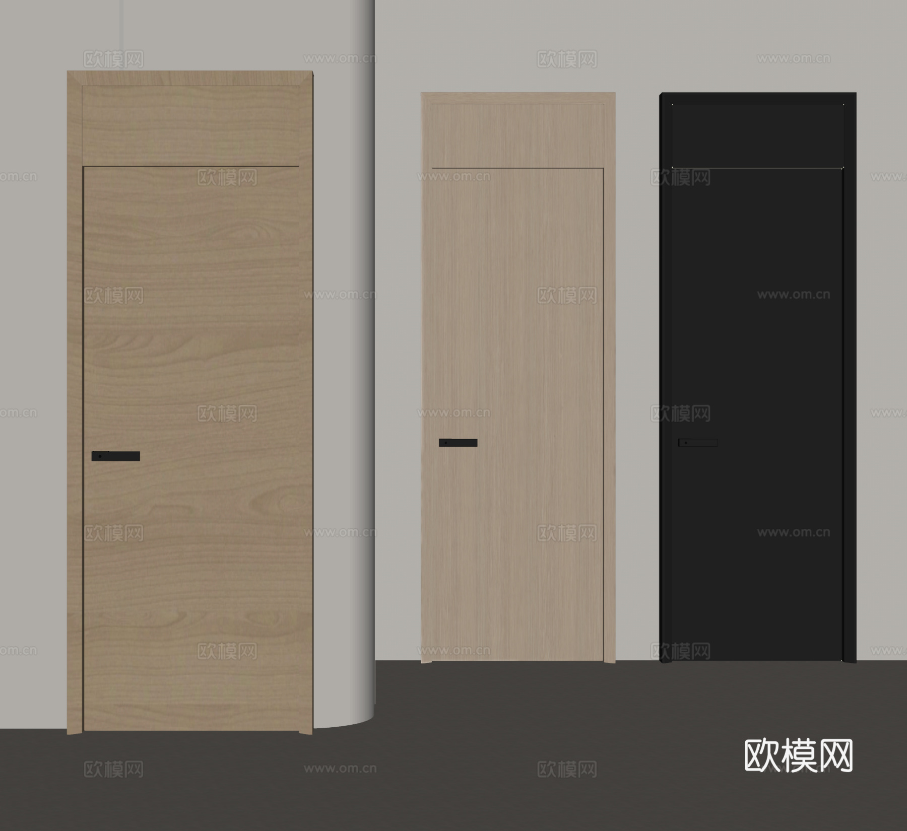 现代单开门组合su模型