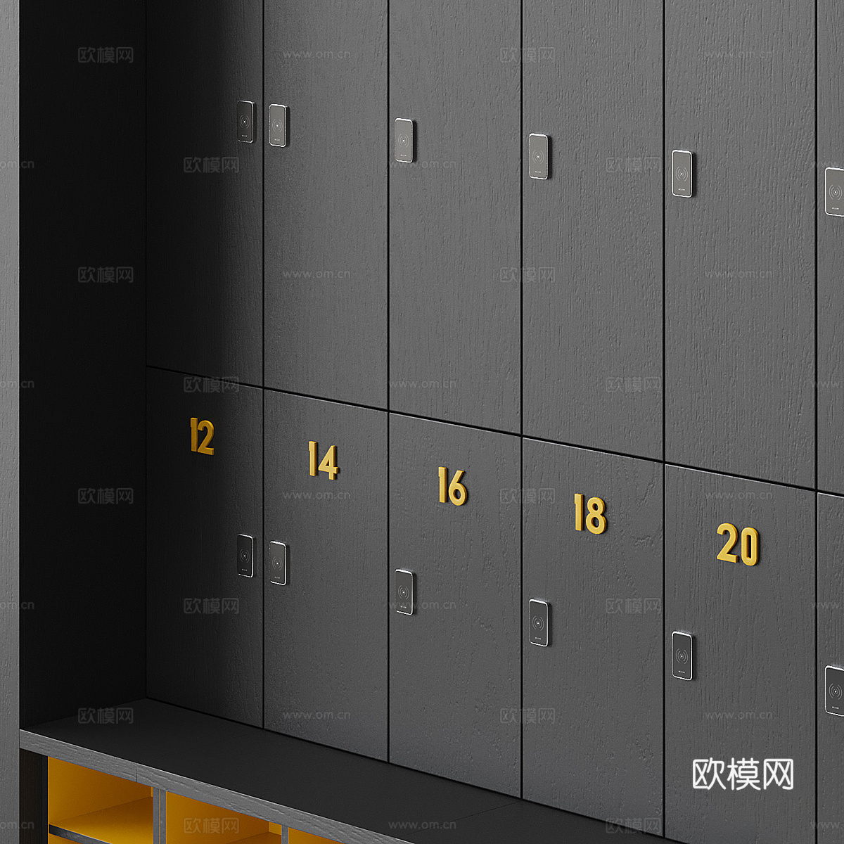现代极简储物柜3d模型
