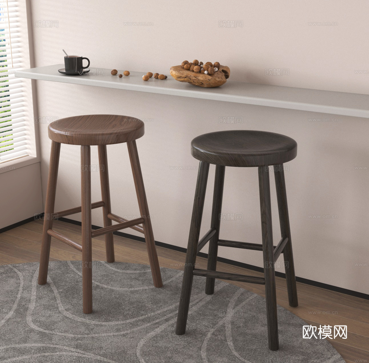 吧椅 吧凳 高脚凳3d模型