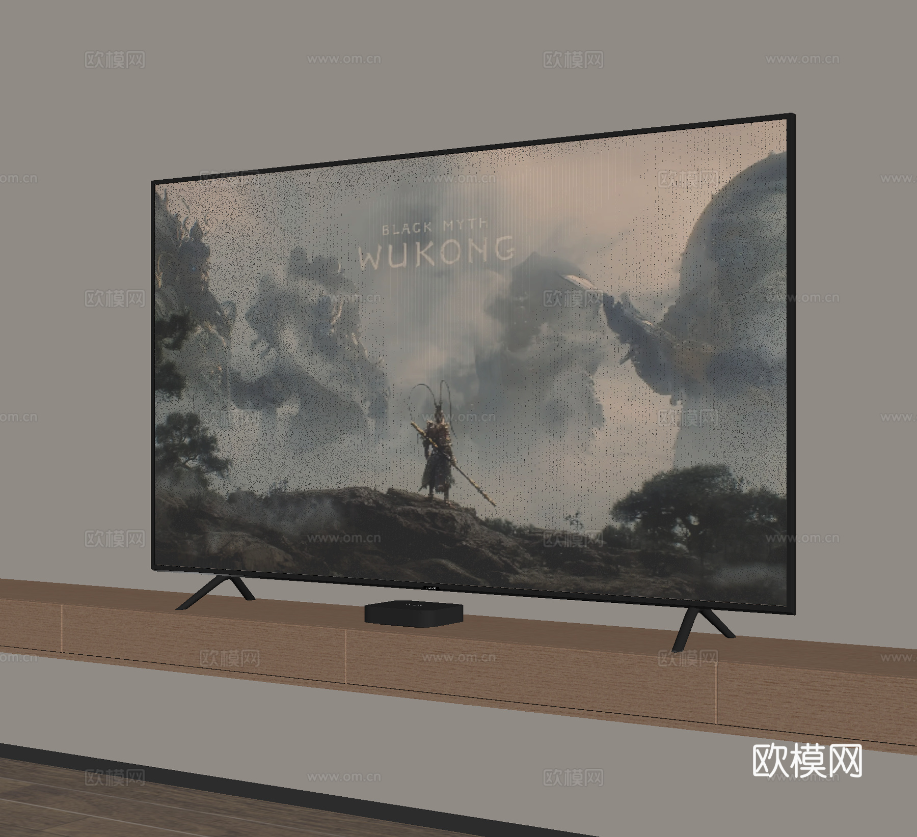 电视机 电视机柜su模型