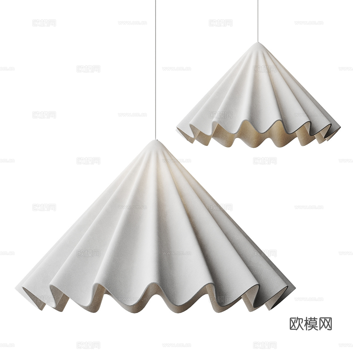 新中式日式装饰小吊灯3d模型