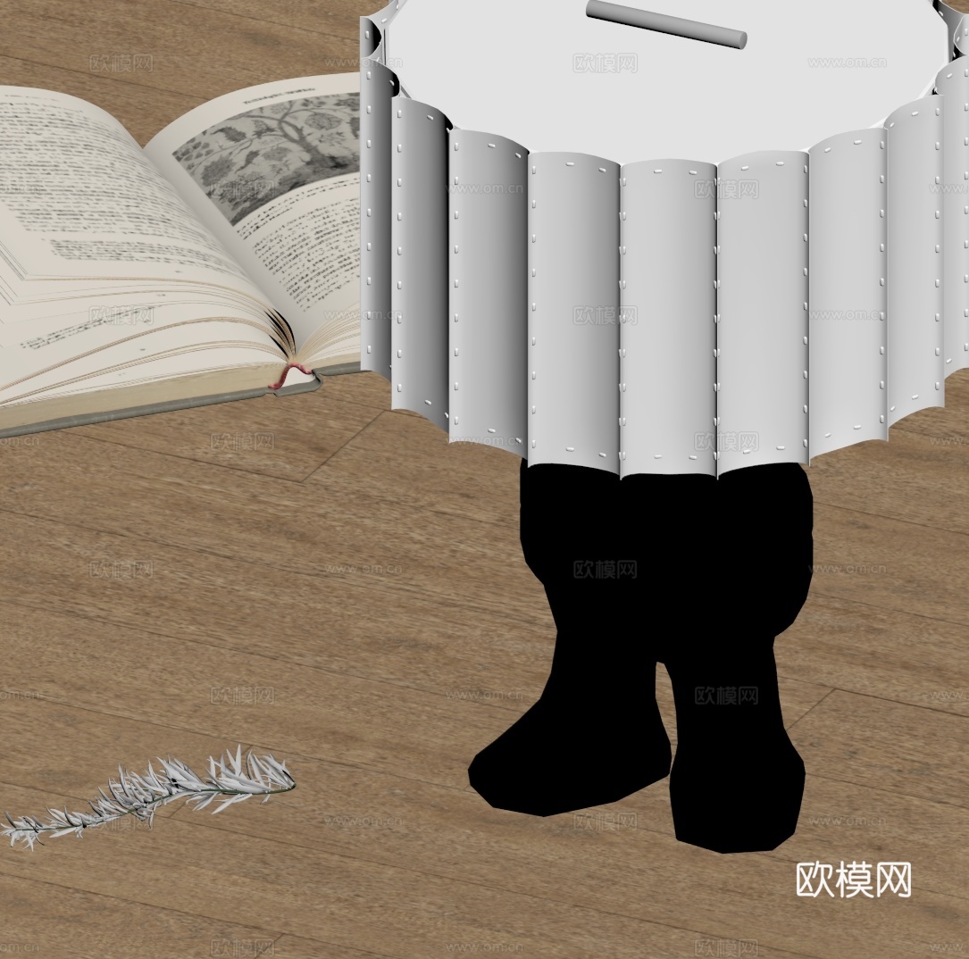 现代台灯 桌面装饰灯su模型