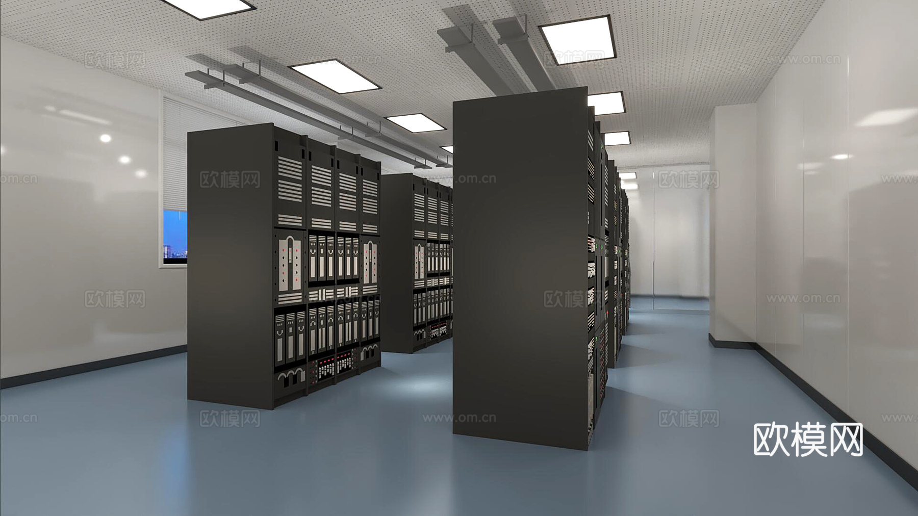 服务器机房3d模型