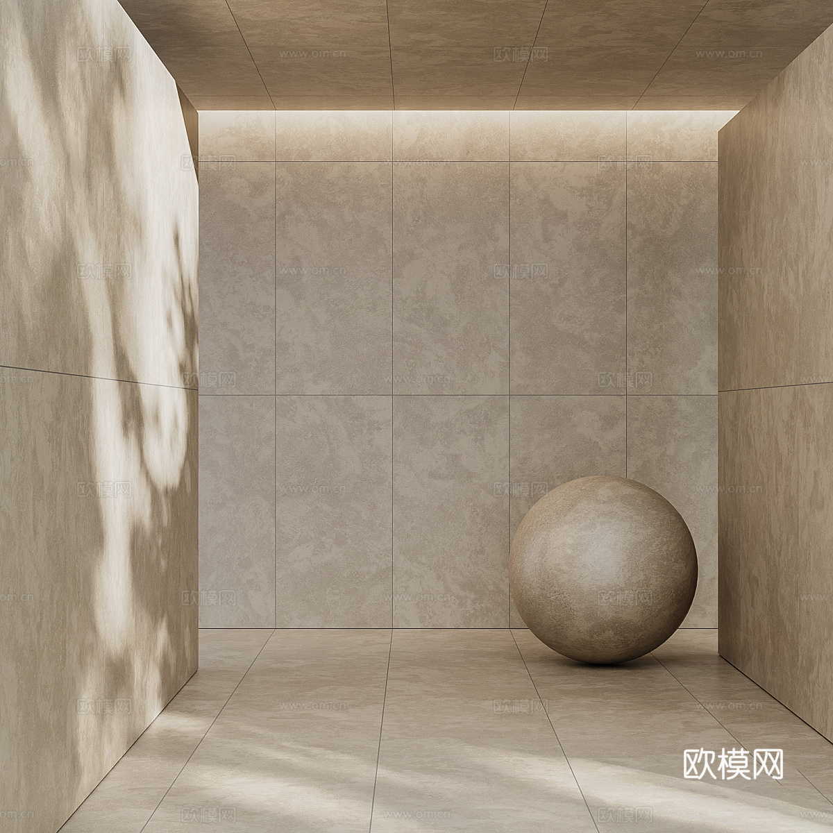岩板 大理石 柔光砖3d模型-Pic-1