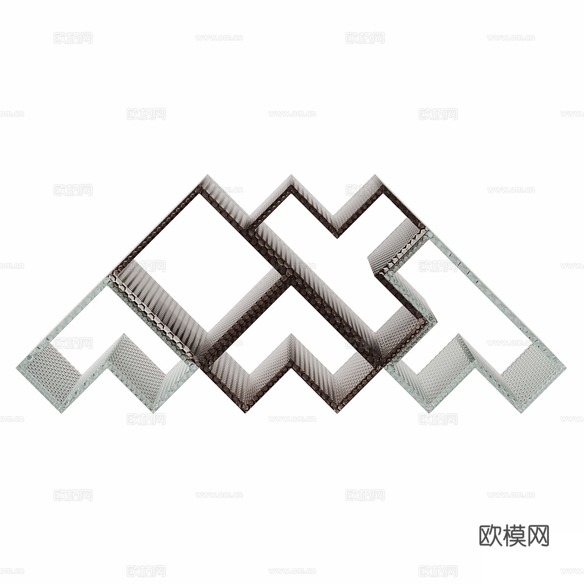 现代意式极简装饰书架3d模型