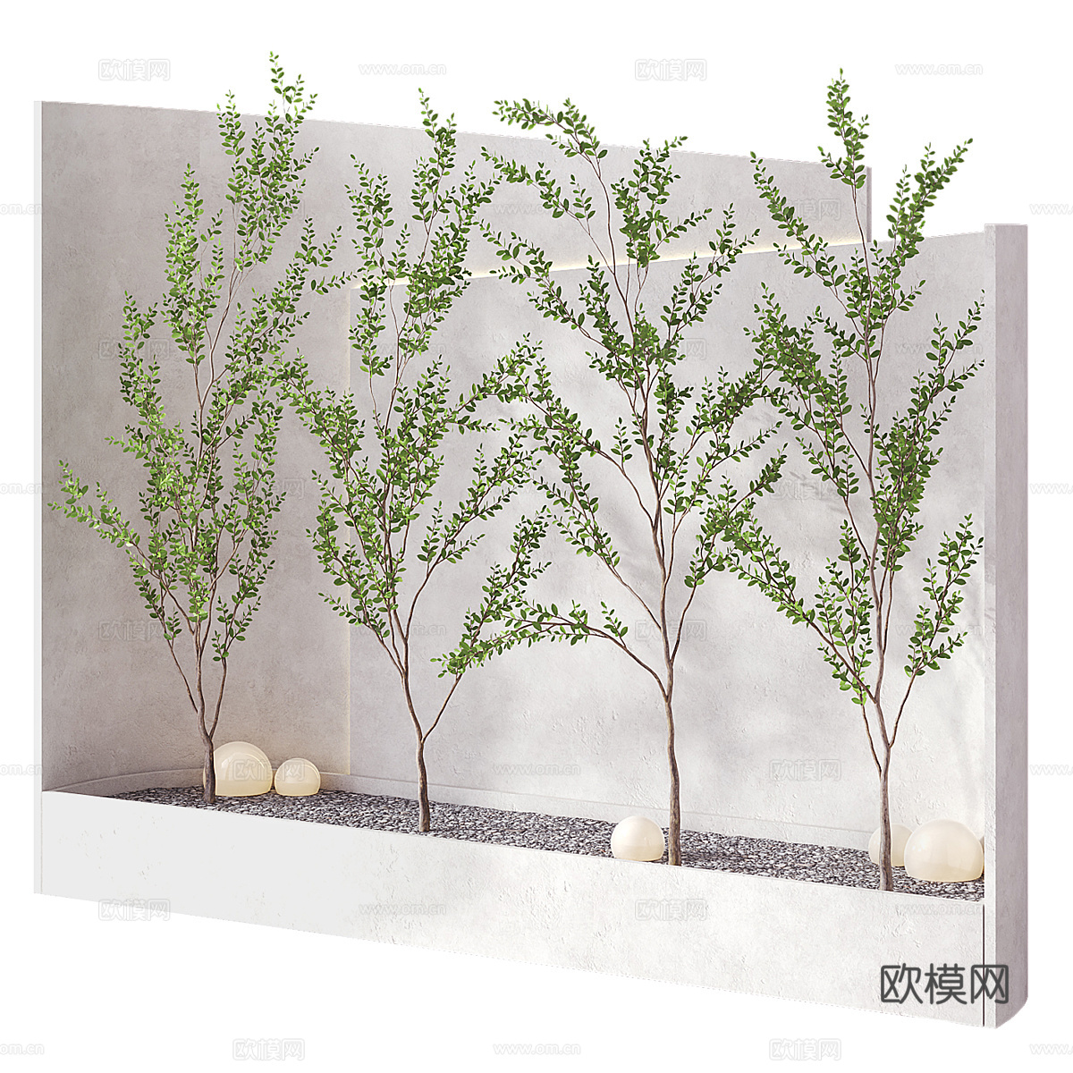 现代侘寂景观小品3d模型