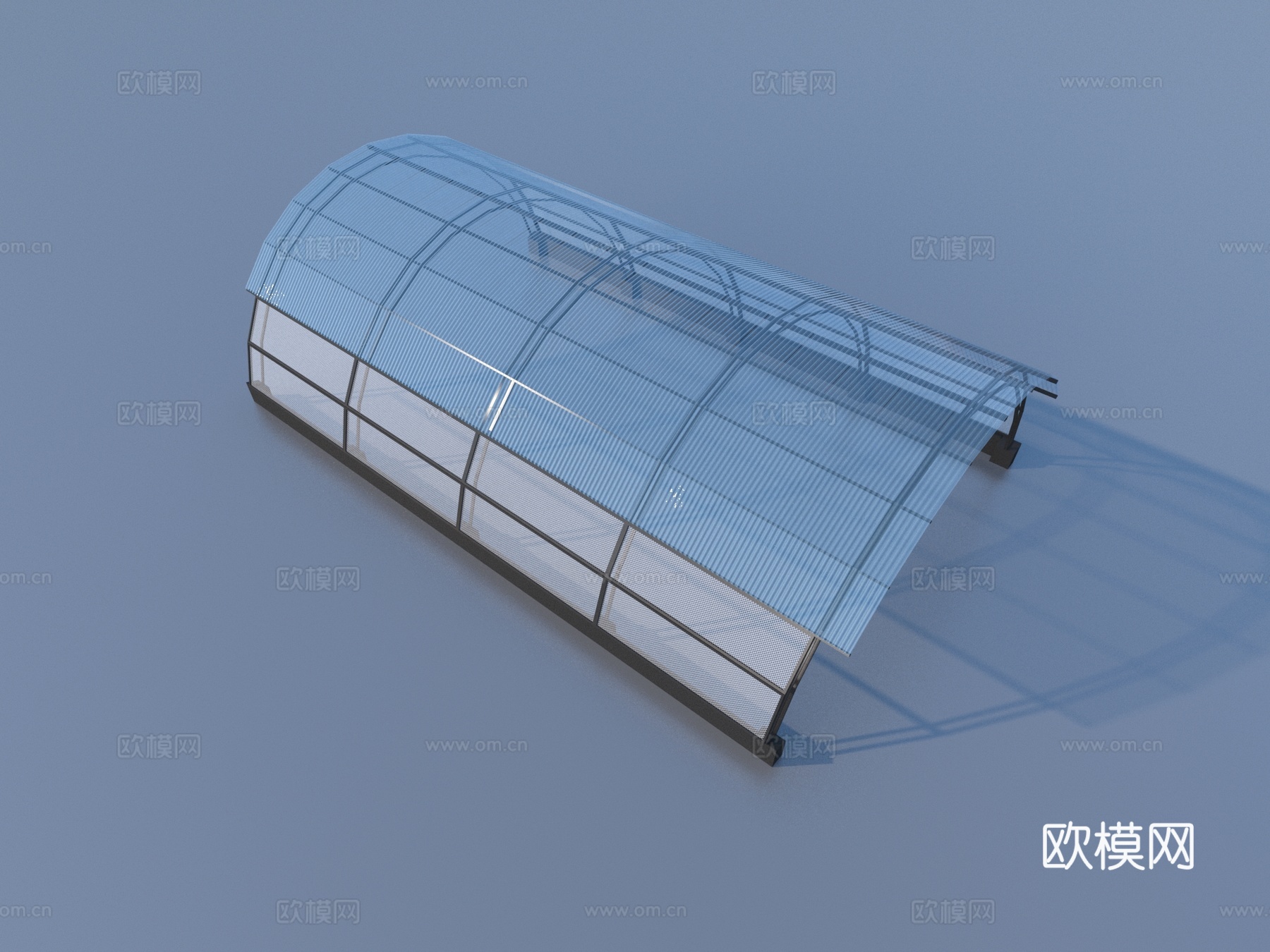 温室大棚 玻璃房 玻璃采光顶3d模型
