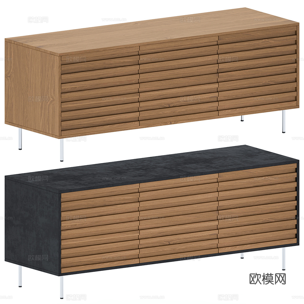 现代意式电视柜3d模型