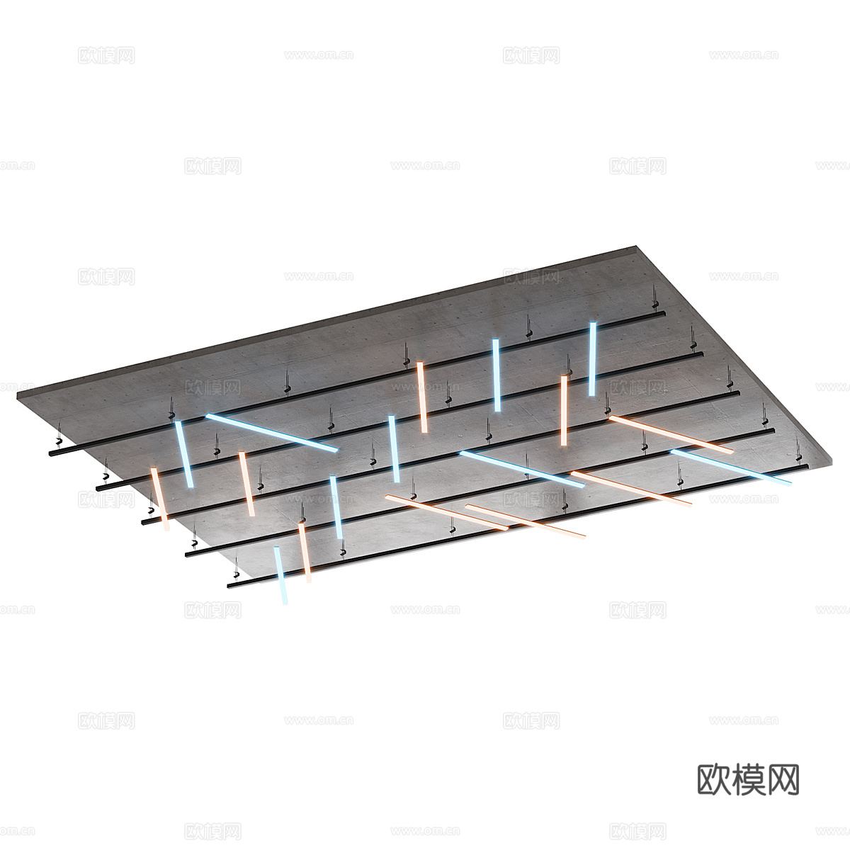 现代金属框架吊顶3d模型