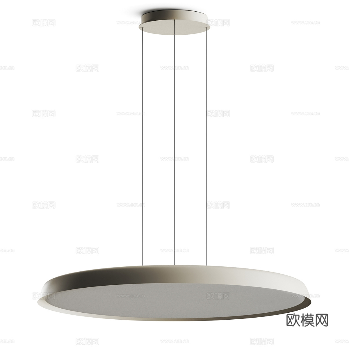 现代意式极简圆盘装饰吊灯3d模型