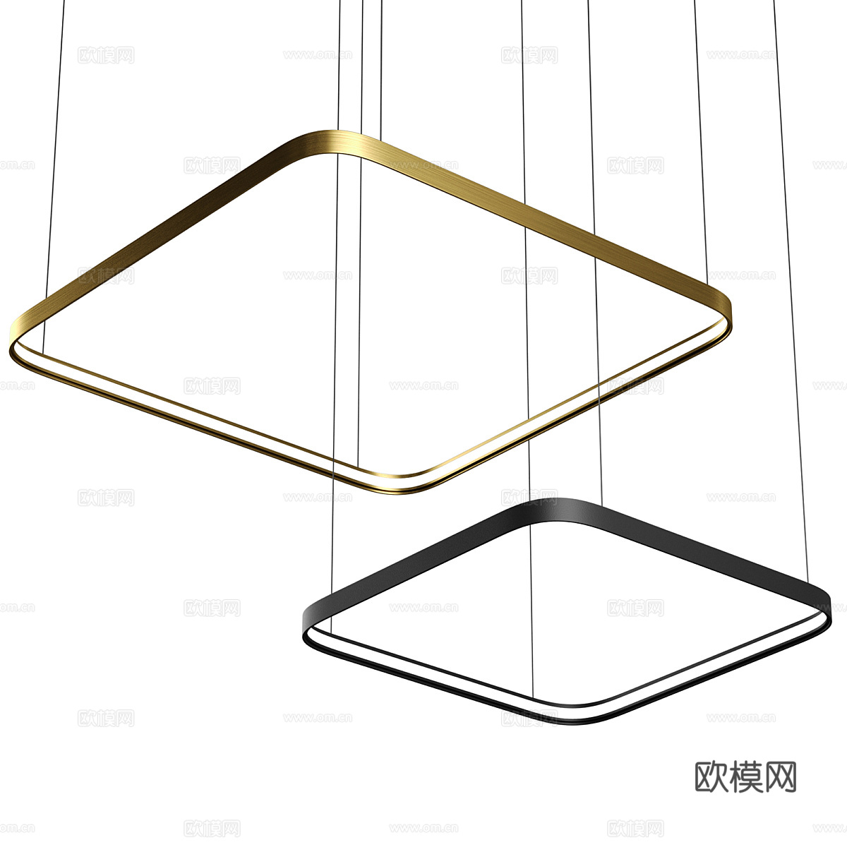 现代极简装饰吊灯3d模型