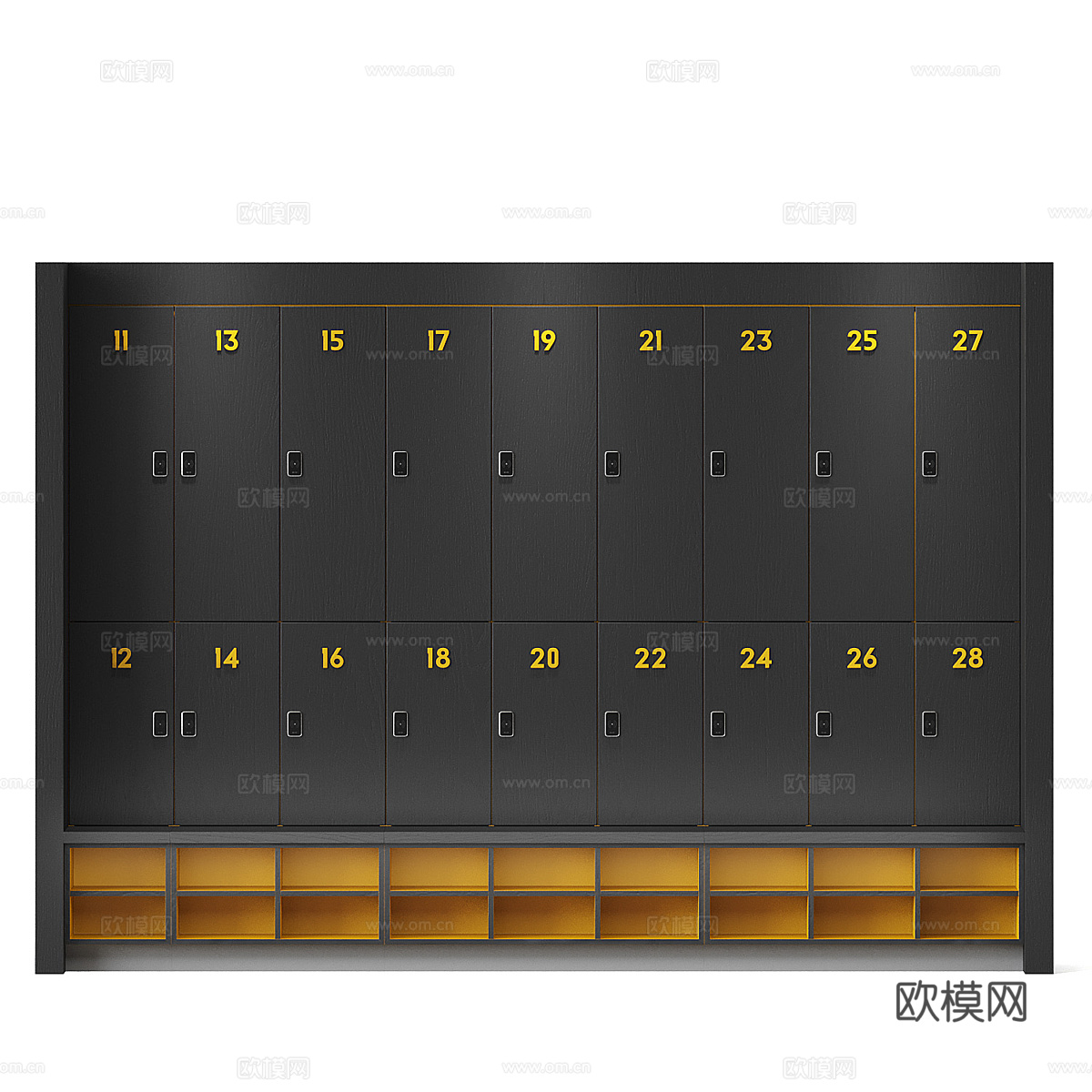 现代极简储物柜3d模型