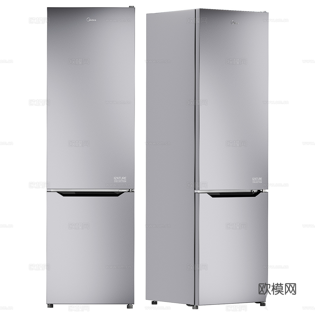 美的冰箱3d模型