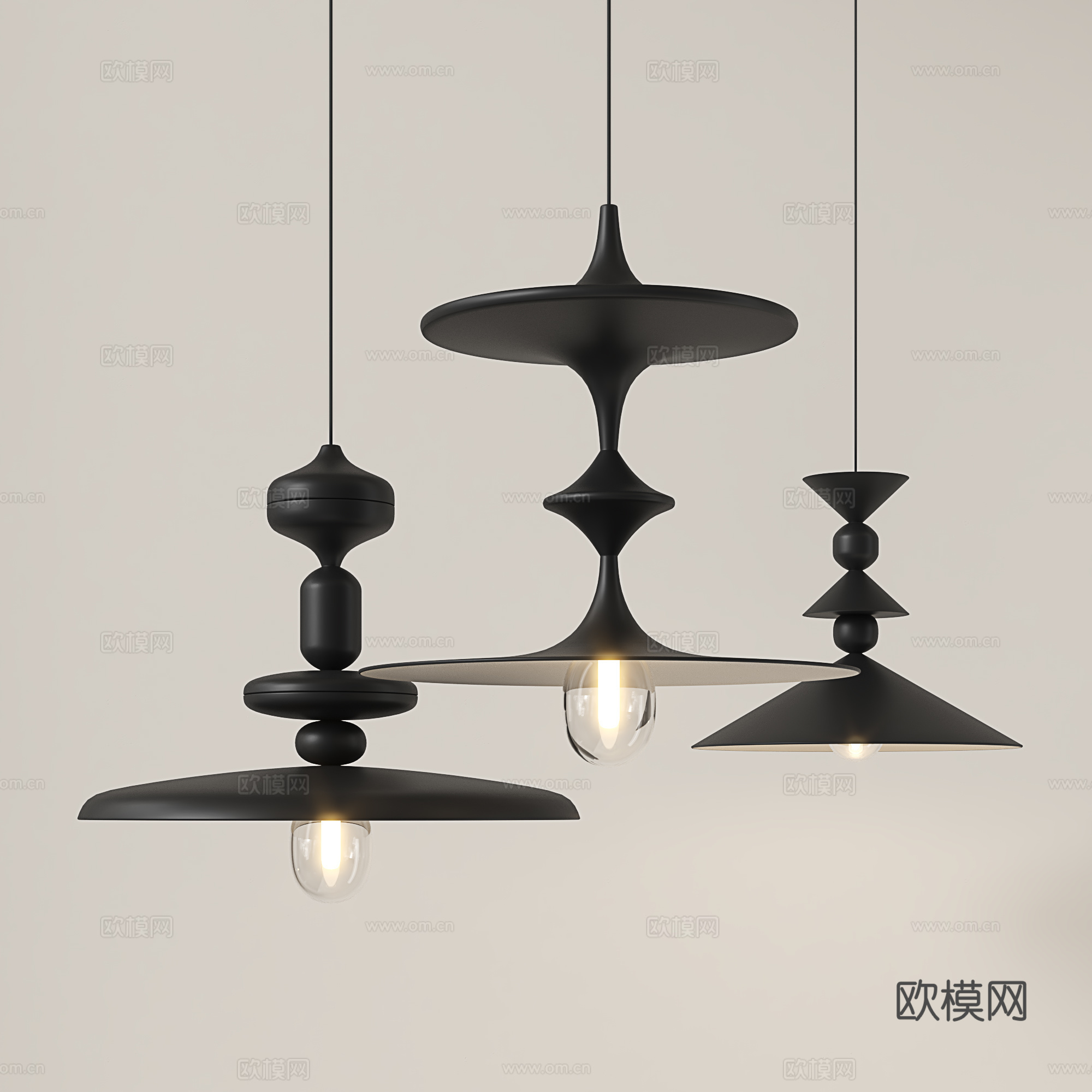 复古风吊灯 中古风吊灯 意式餐厅吊灯 法式吊灯 床头小吊灯su模型