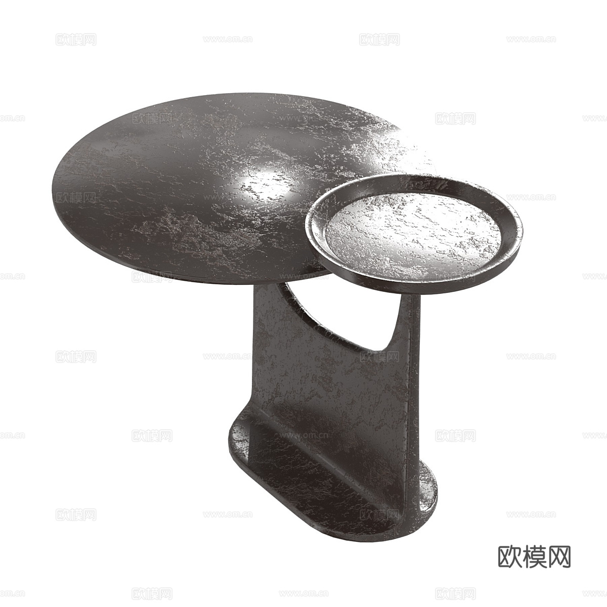 现代工业风金属茶几3d模型