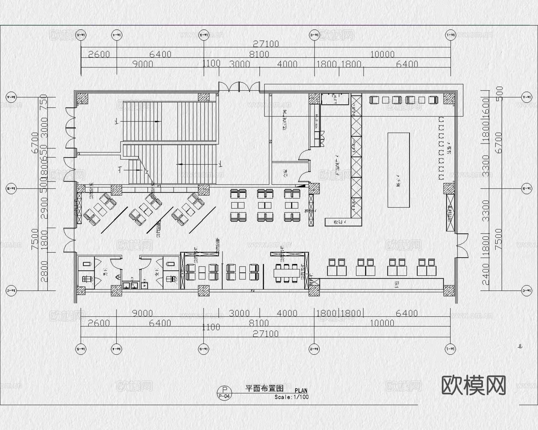 蛋糕店 烘焙店 甜品店 甜品烘焙店 面包店 奶油蛋糕店cad施工图