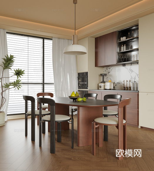 現(xiàn)代餐廳3d模型下載