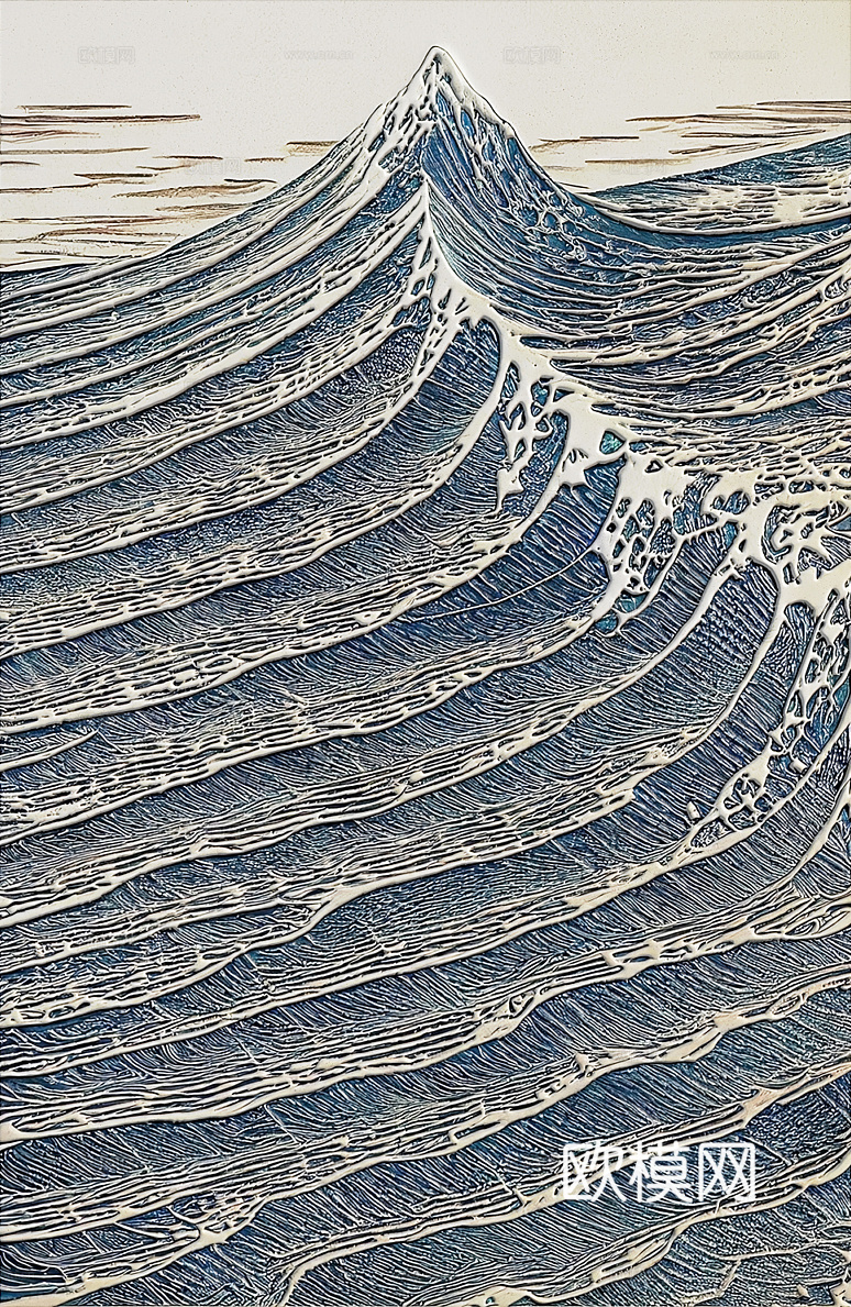 现代装饰画 艺术挂画 长条挂画 立体挂画su模型