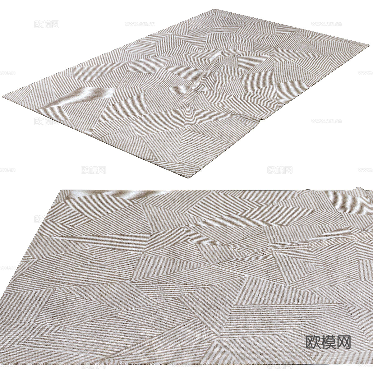 现代布艺地毯3d模型