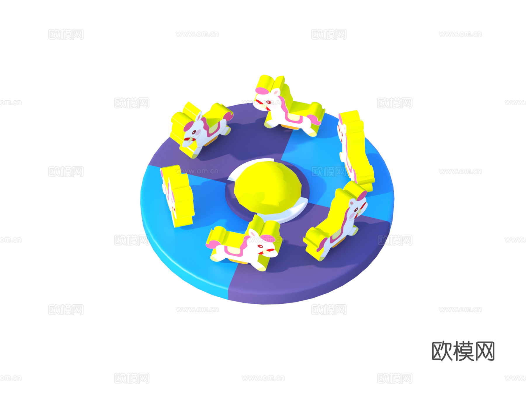 卡通玩具 儿童乐园转转乐 旋转木马下载