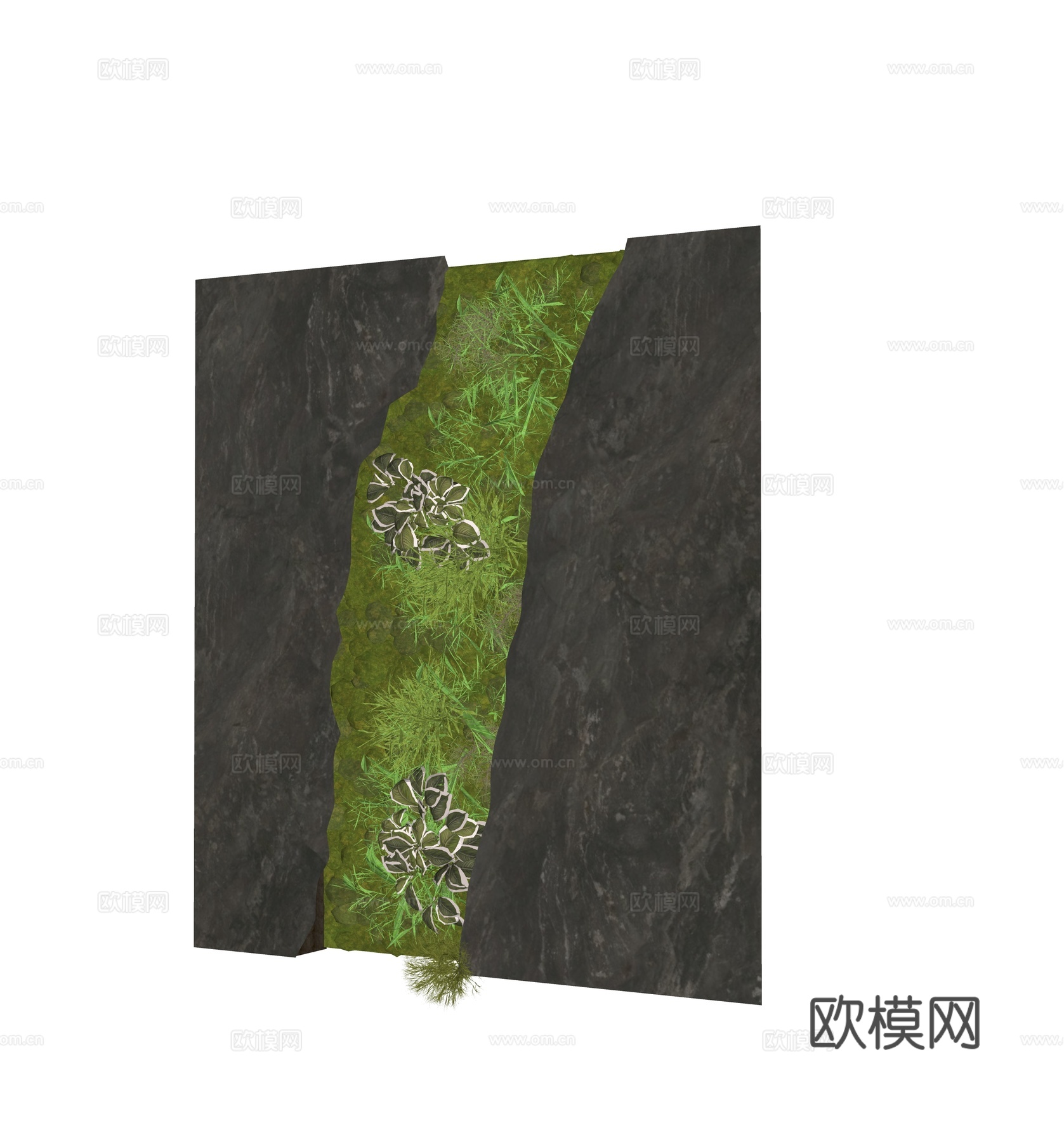 现代植物墙 绿植墙su模型