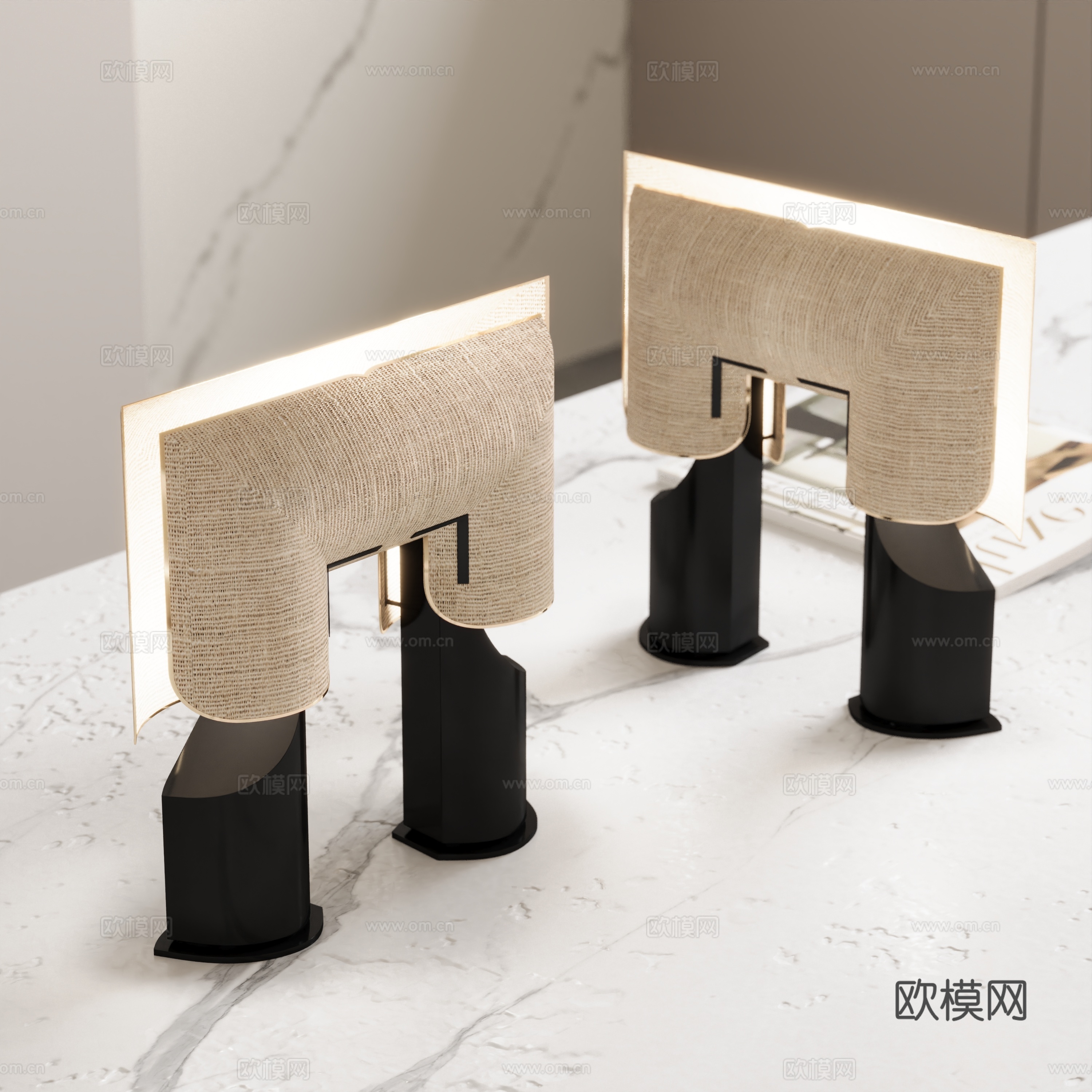 现代台灯 装饰灯 桌面灯3d模型