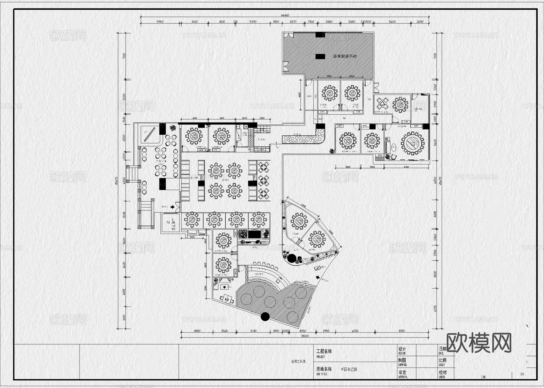 中餐厅 酒楼 饭店 中式餐厅 中式餐饮空间 包厢cad施工图