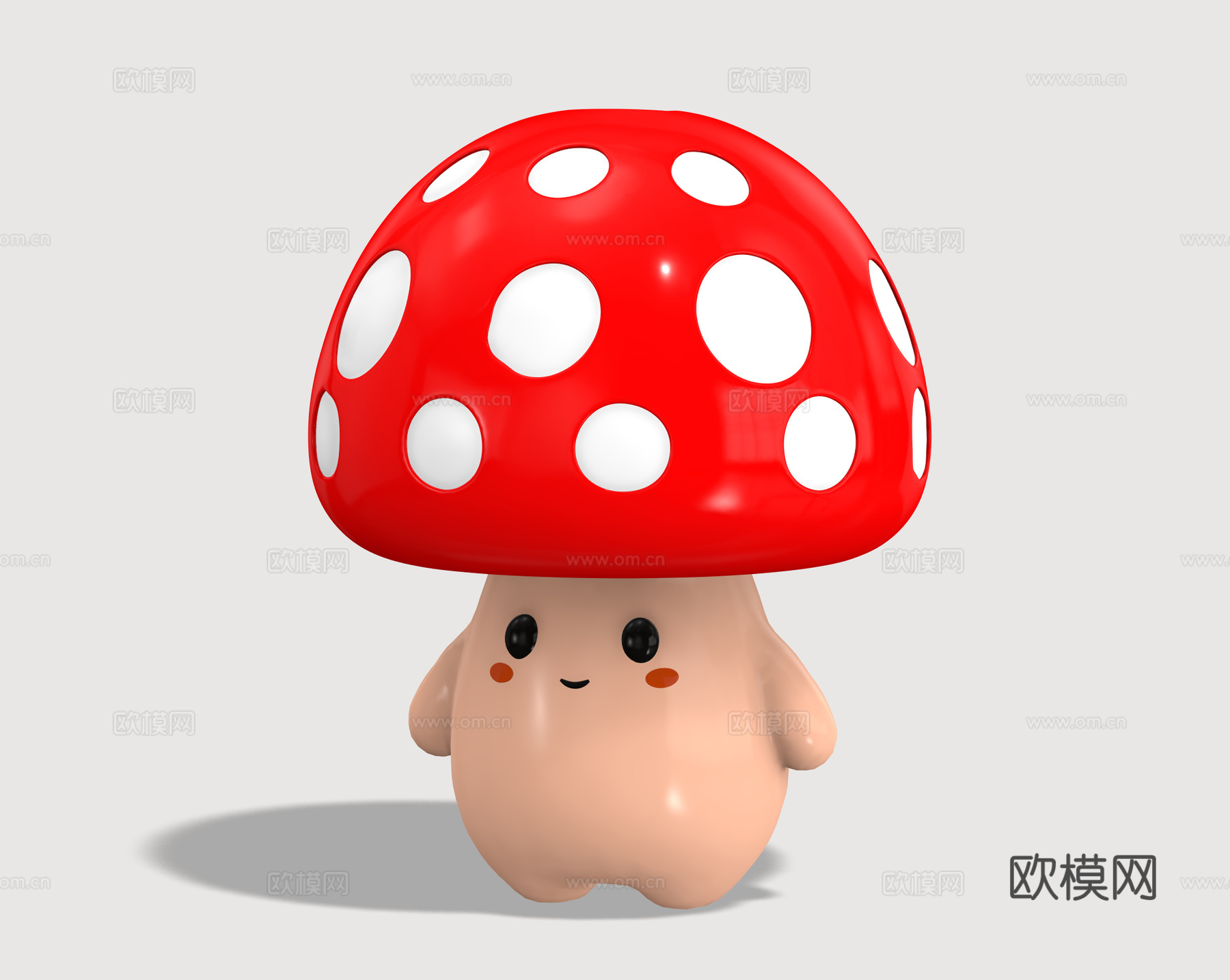 蘑菇人 卡通形象 Q版 美陈 IP卡通3d模型