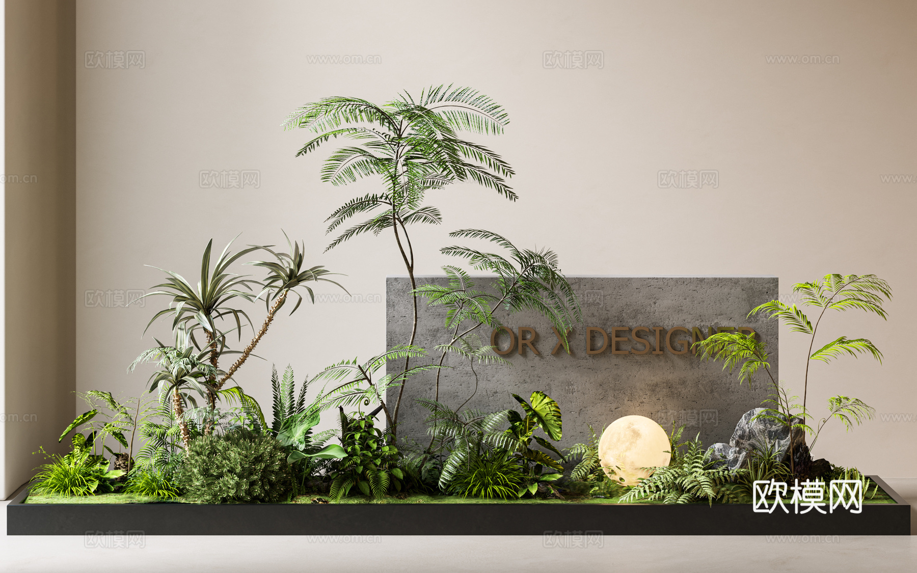 花坛 花池 花箱 植物堆 绿植 植物造景 室内造景 景观 月su模型