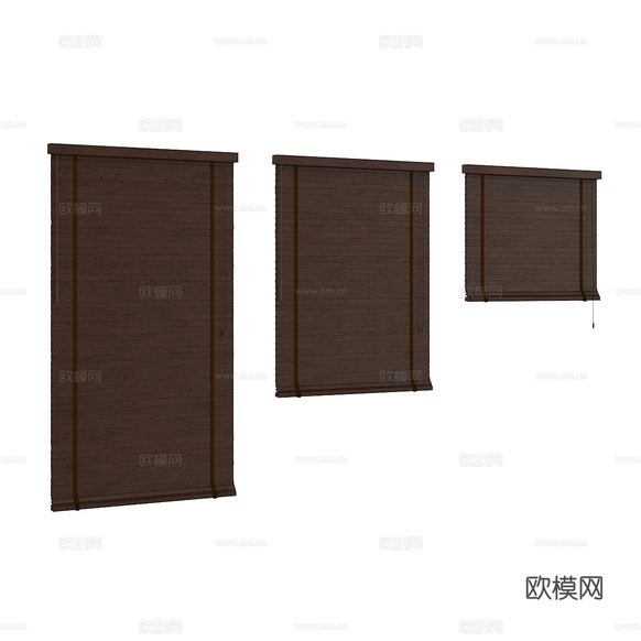 现代窗帘 布帘 卷帘 厨卫 卧室 书房帘组合3d模型下载