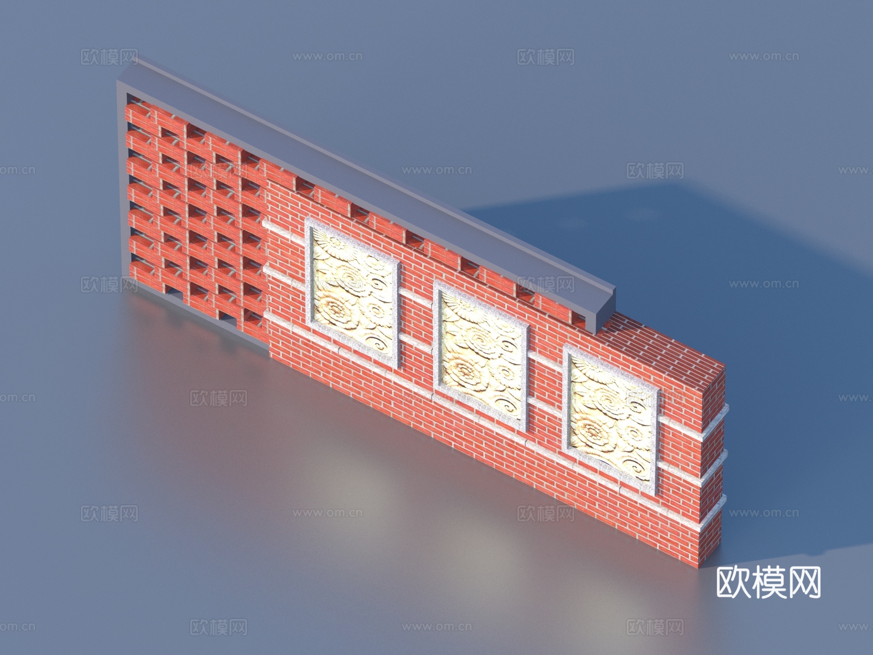 砖墙 红砖墙 立体砖墙3d模型