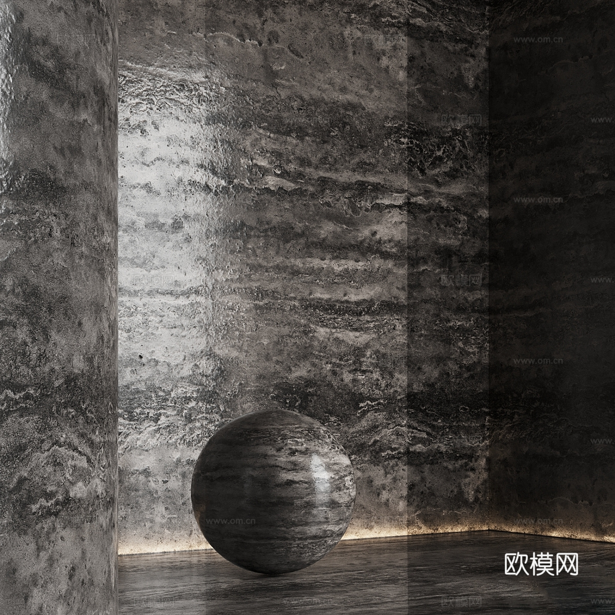 石材 岩板 大理石 洞石 PU石材3d模型