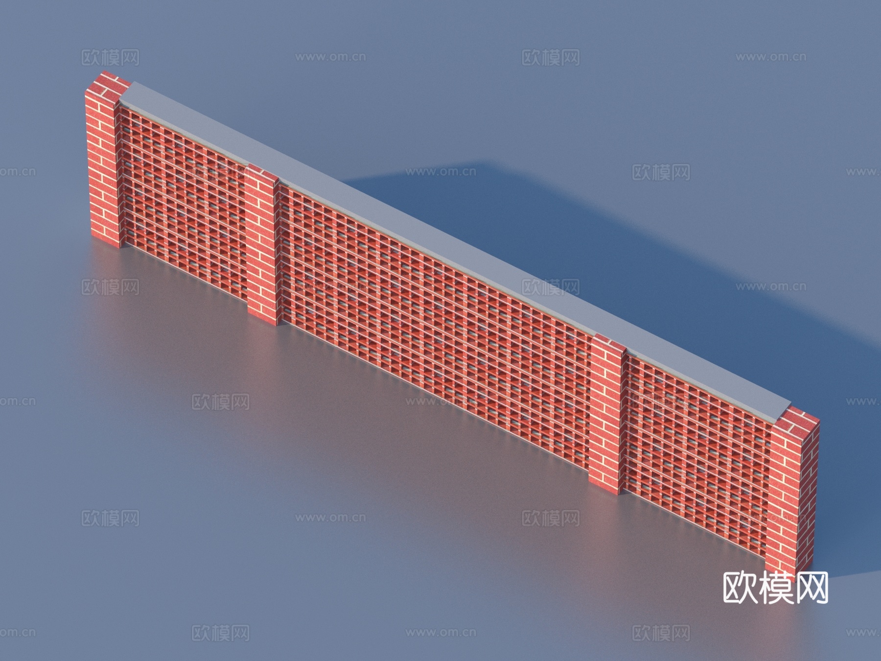 砖墙 红砖墙 立体砖墙3d模型