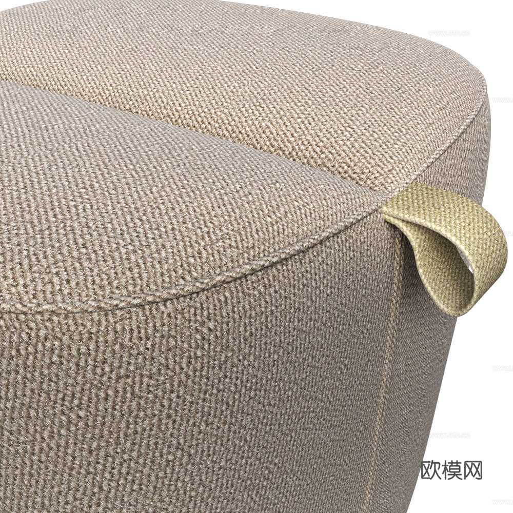 Blasco&amp;Vila 现代布艺墩子 小墩镇 沙发凳 梳妆凳3d模型