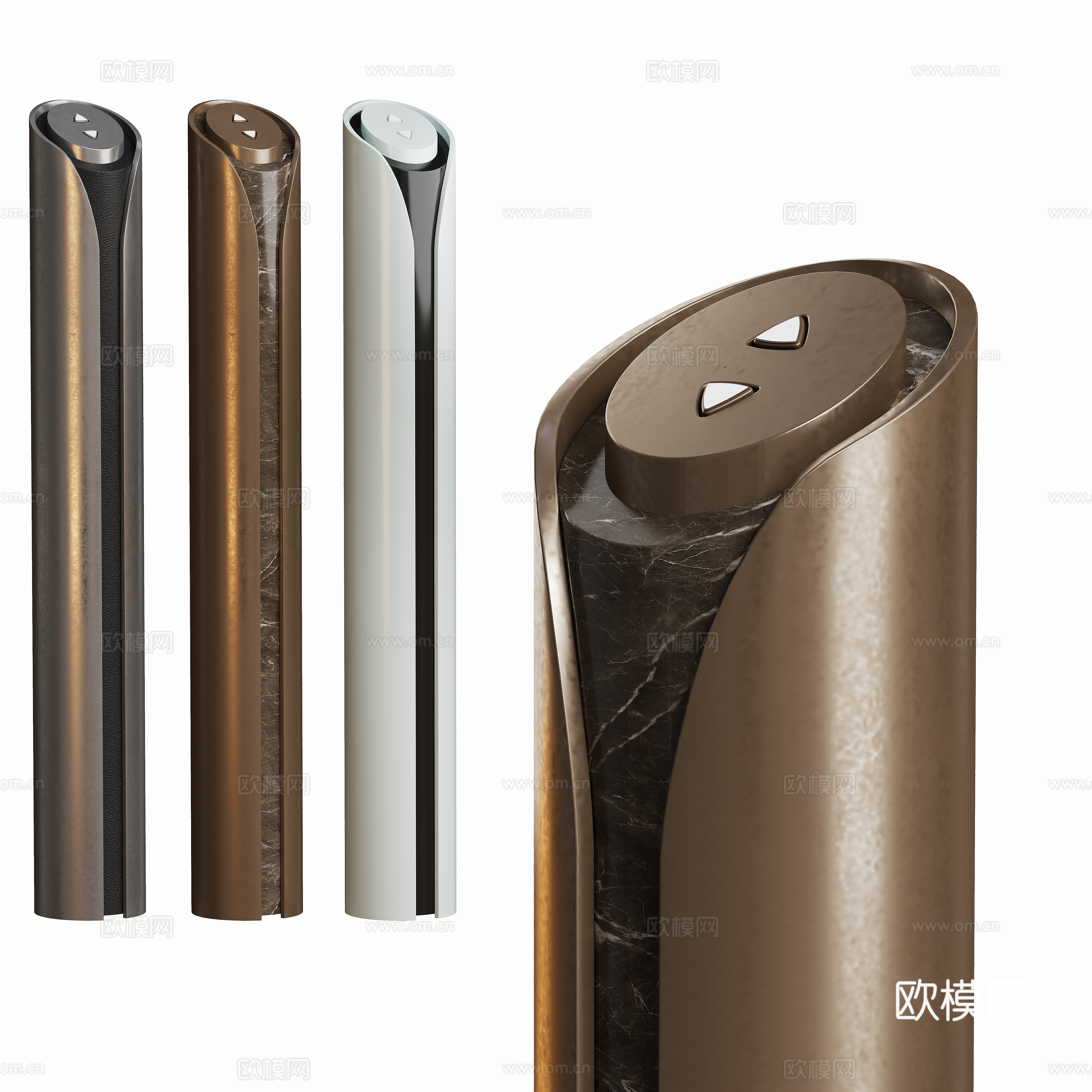 现代电梯厅按键导视3d模型