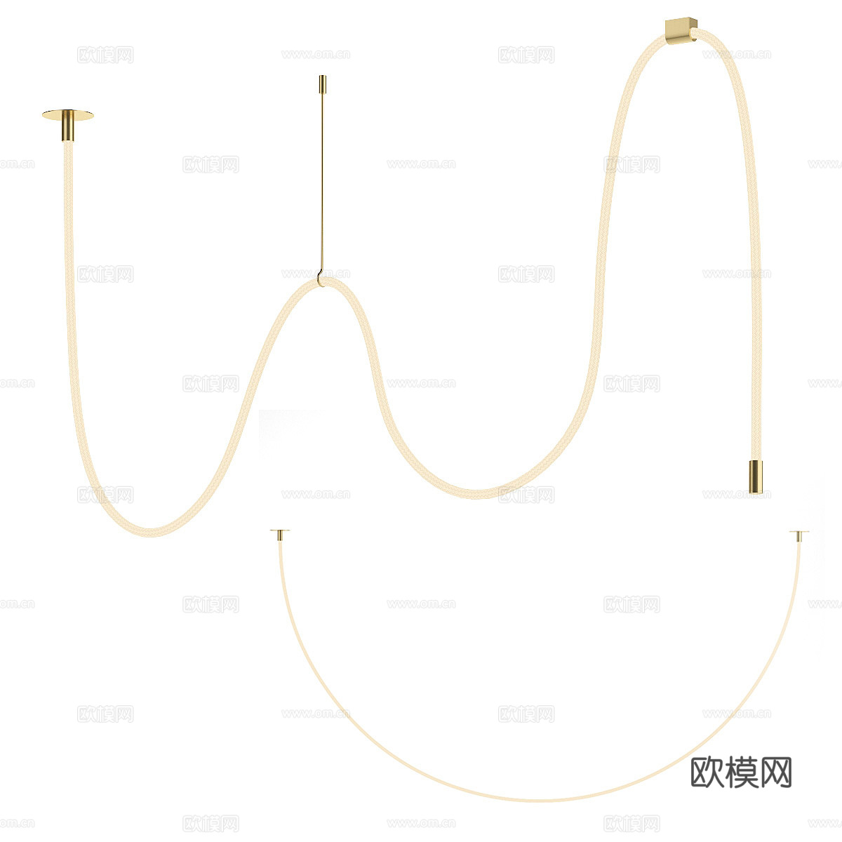 轻奢吊灯 极简吊灯 简约吊灯 弧形吊灯 异形吊灯 条形吊灯3d模型