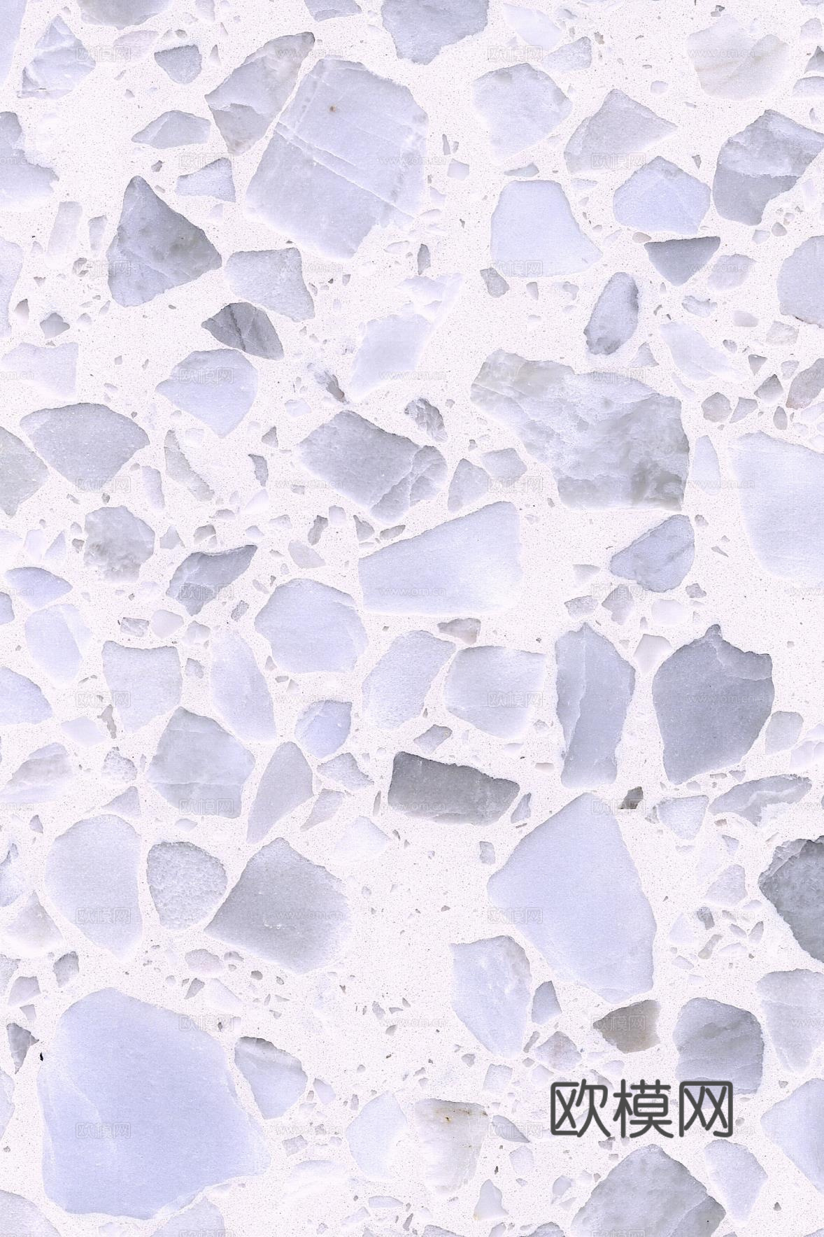 珍珠白白色水磨石贴图