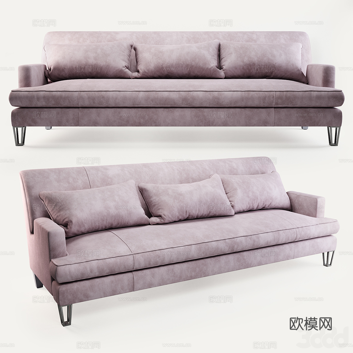 沙发 三人沙发免费3d模型