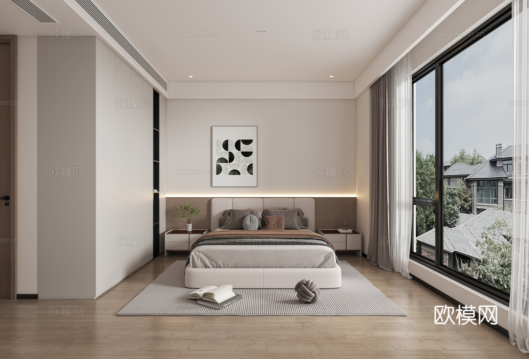 现代卧室 简约卧室 衣柜 主卧 G8233d模型