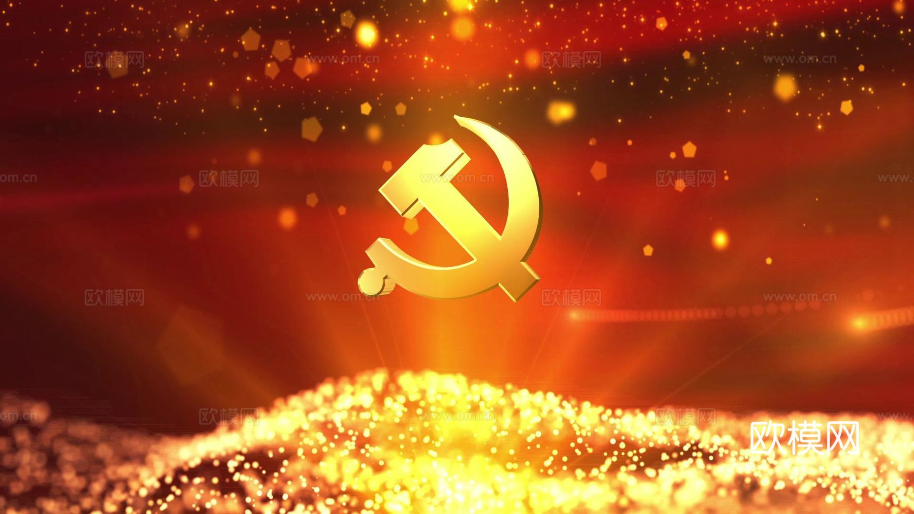 红色展馆多媒体贴图下载