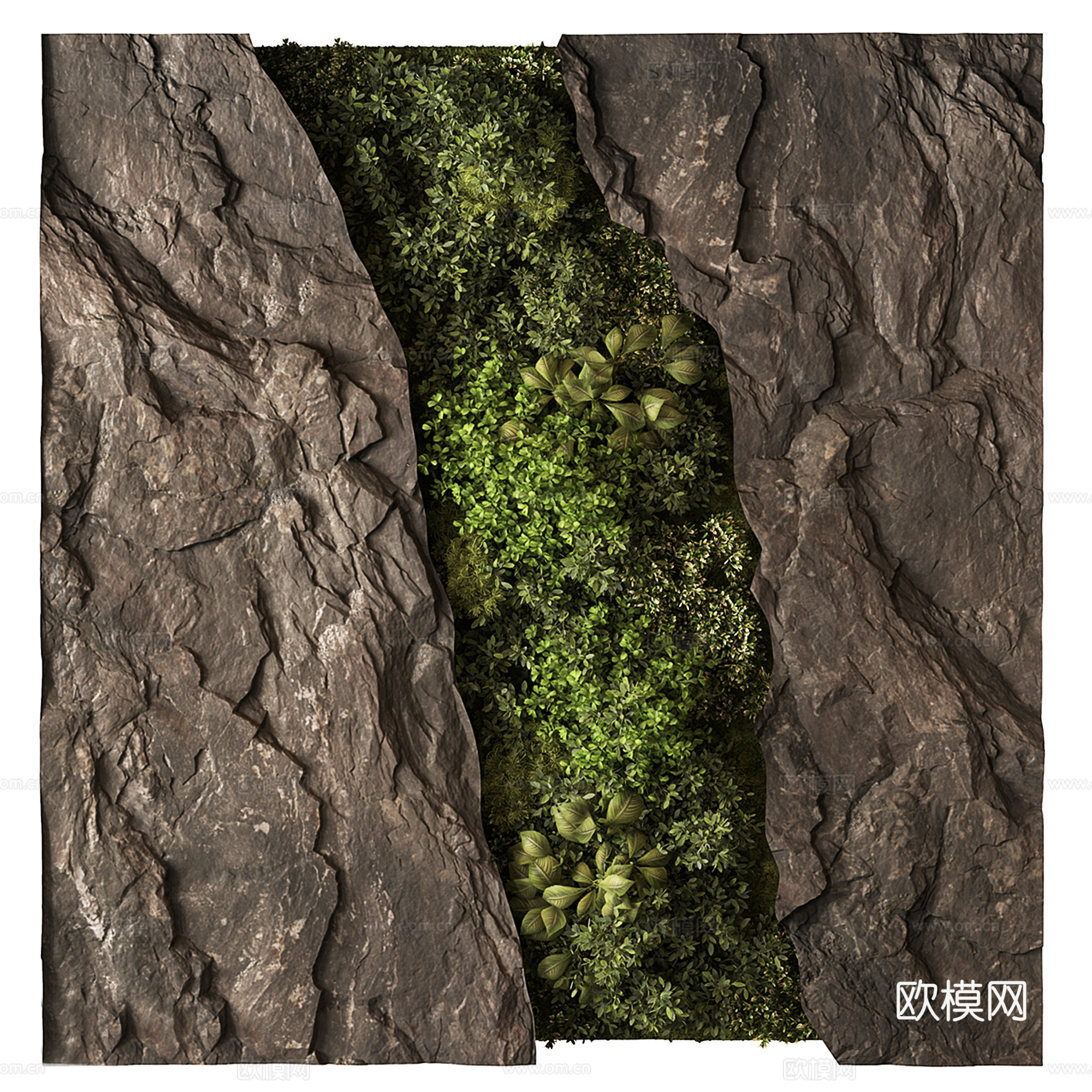 现代植物墙 绿植墙su模型