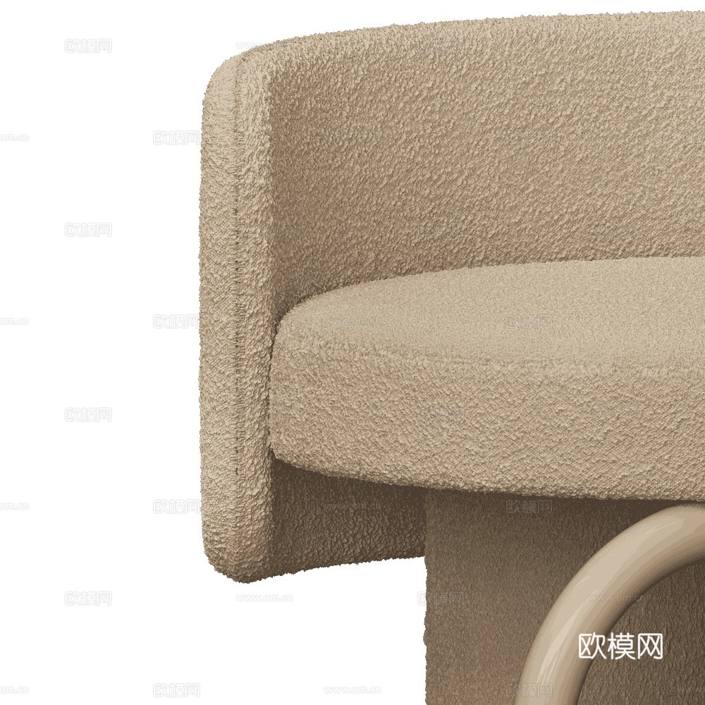 WOO 现代吧椅 布艺吧椅 极简吧椅 吧凳3d模型