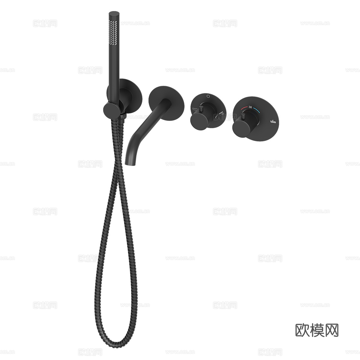 现代简约花洒 卫生间花洒 简约花洒3d模型